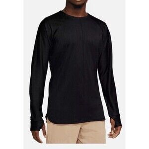 Nike Men’s Yoga Long Sleeve Top Black Dri Fit Thumbholes - Size XL